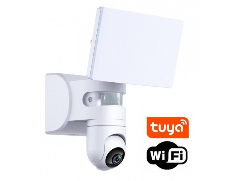 Kamera Obrotowa, Rejestrator WiFi z Naświetlaczem LED 20W i Czujnikiem Ruchu, Wideodomofon, Monitoring